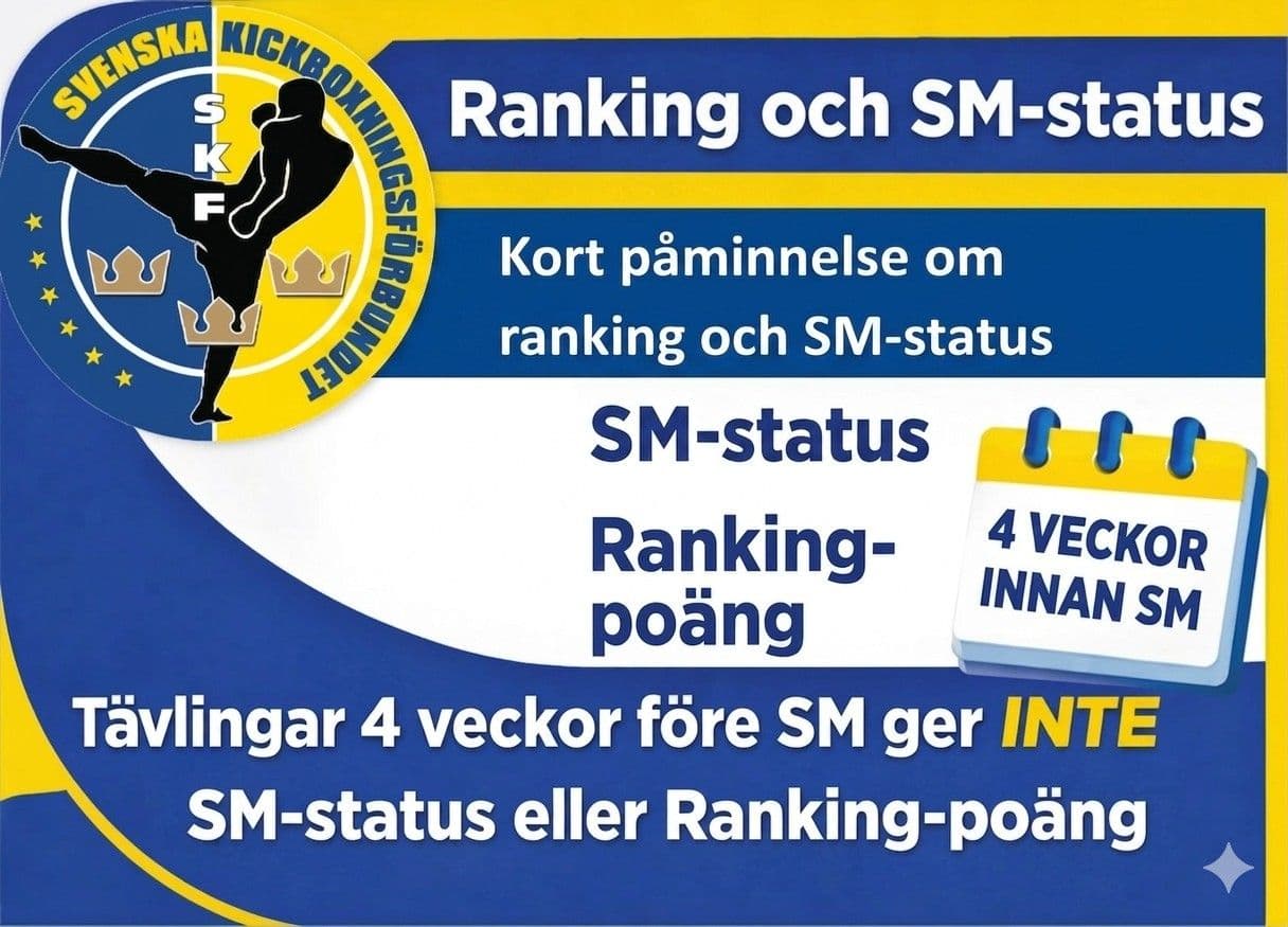 Vänlig påminnelse till alla som önskar delta på SM i september!